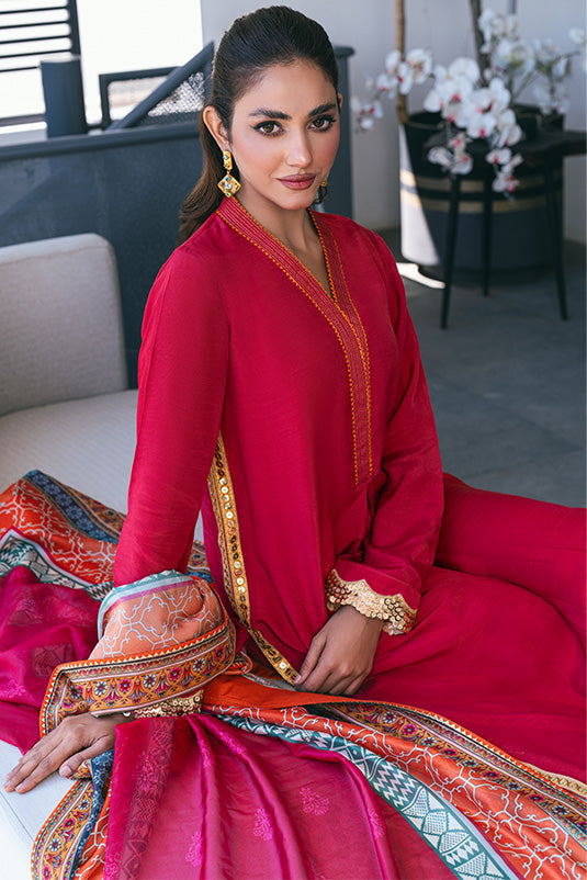 Zaaviay Stitched Eid Edit Collection Zarmina (Three Piece)