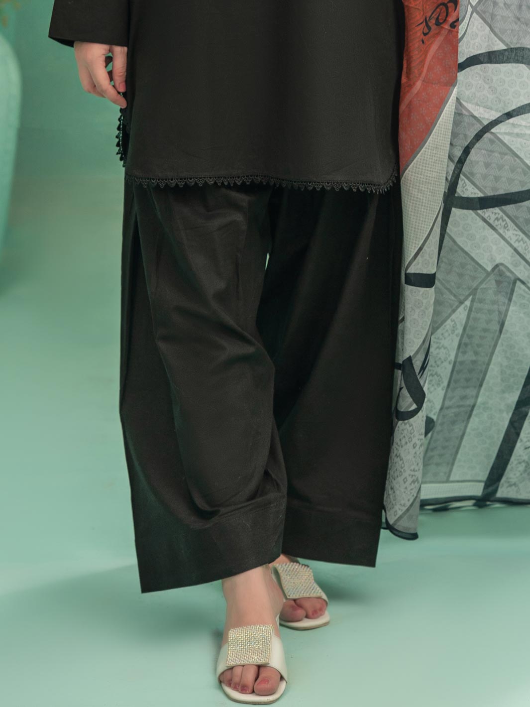 Tng By Md Stitched Collection-Farshi | Co-Ord Set | Black