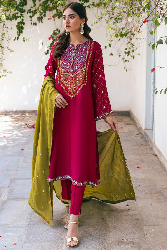 Zaaviay Stitched Eid Edit Collection Leya (Three Piece)