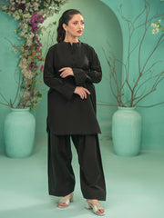Tng By Md Stitched Collection-Farshi | Co-Ord Set | Black
