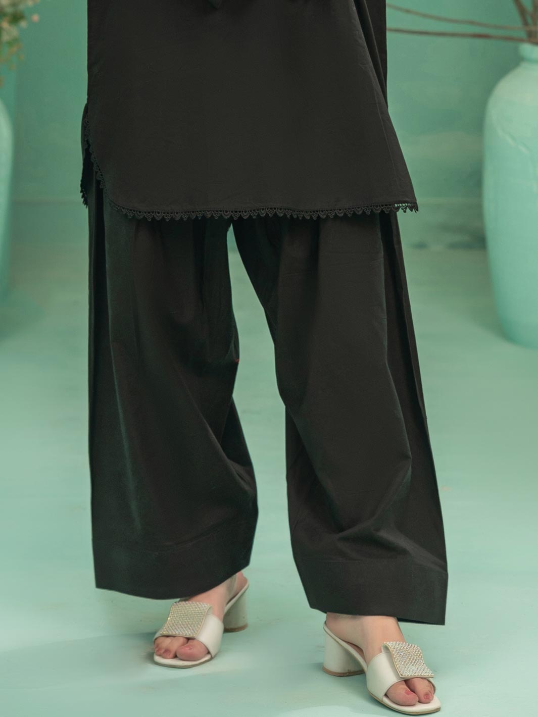 Tng By Md Stitched Collection-Farshi | Co-Ord Set | Black