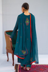 Najia Zia Stitched 3 Piece Formals Collection'2025-Peacock