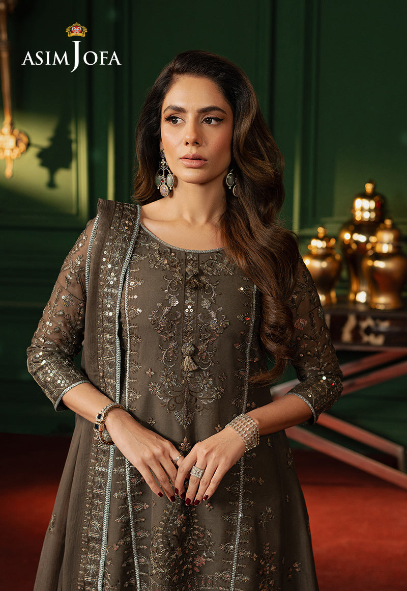 Asim Jofa Premium Festive Ajpf-21 Embroidered Chiffon 3 Pcs