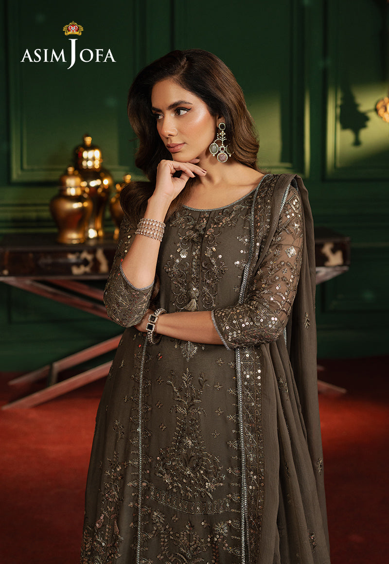 Asim Jofa Premium Festive Ajpf-21 Embroidered Chiffon 3 Pcs