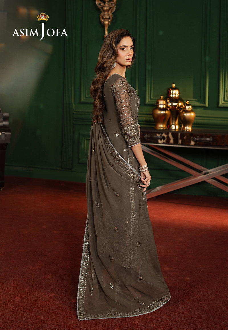 Asim Jofa Premium Festive Ajpf-21 Embroidered Chiffon 3 Pcs