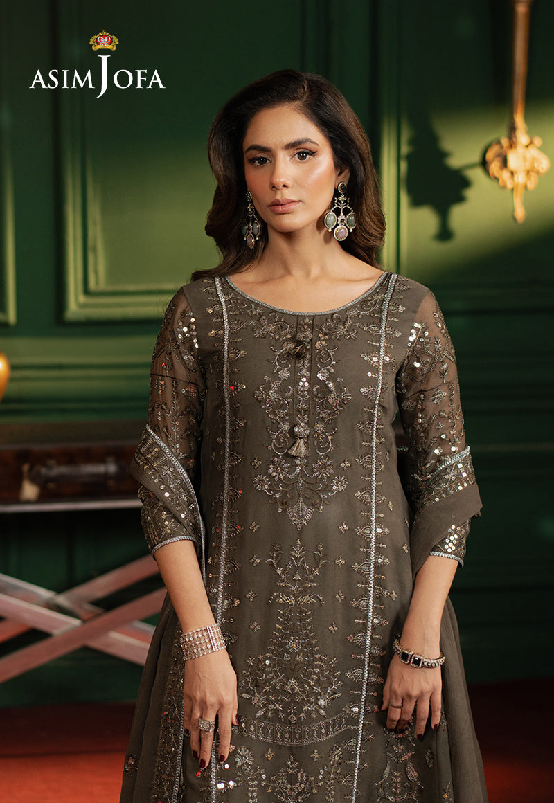 Asim Jofa Premium Festive Ajpf-21 Embroidered Chiffon 3 Pcs