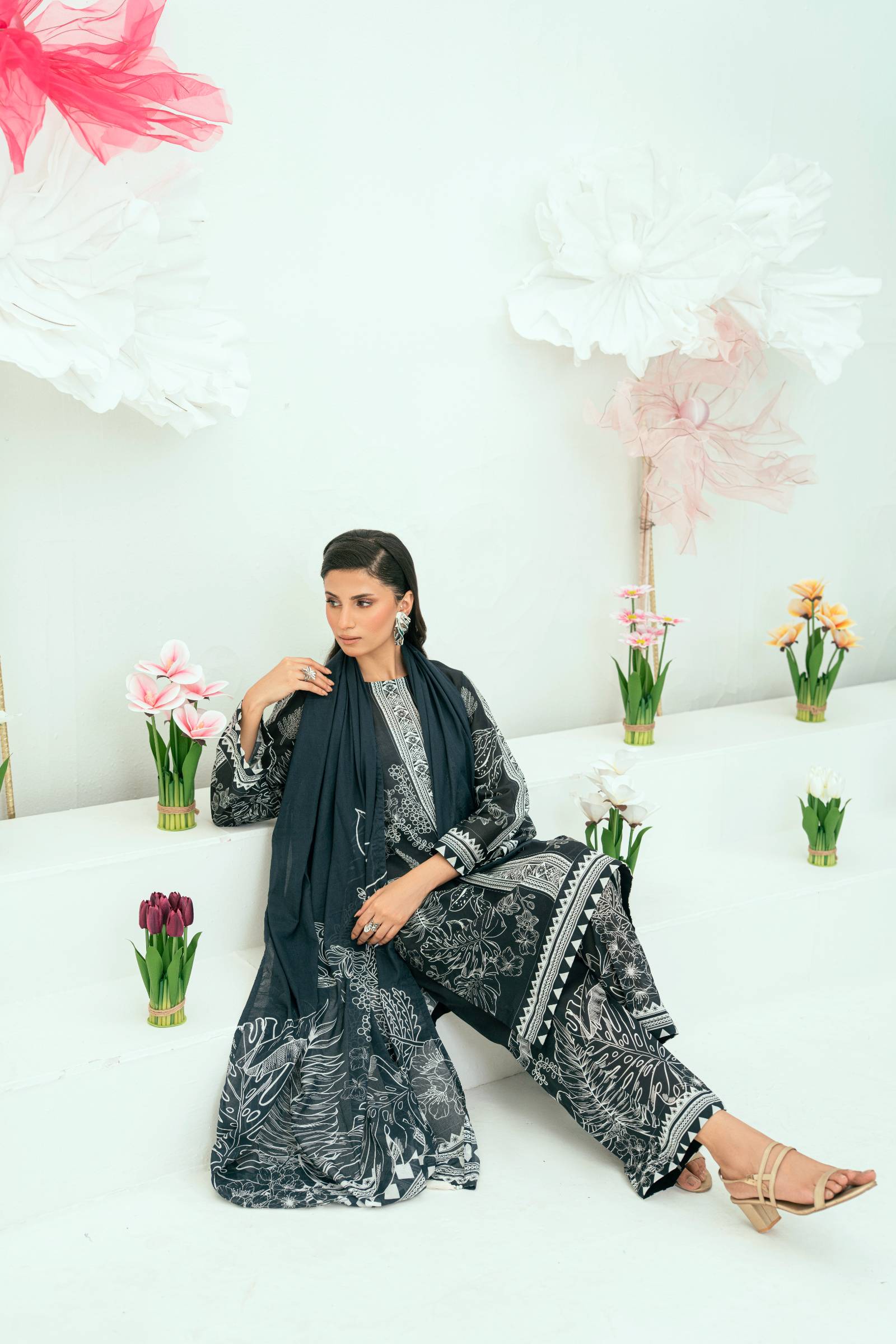 Amal Unstitched 3 Piece Printed Lawn Collection