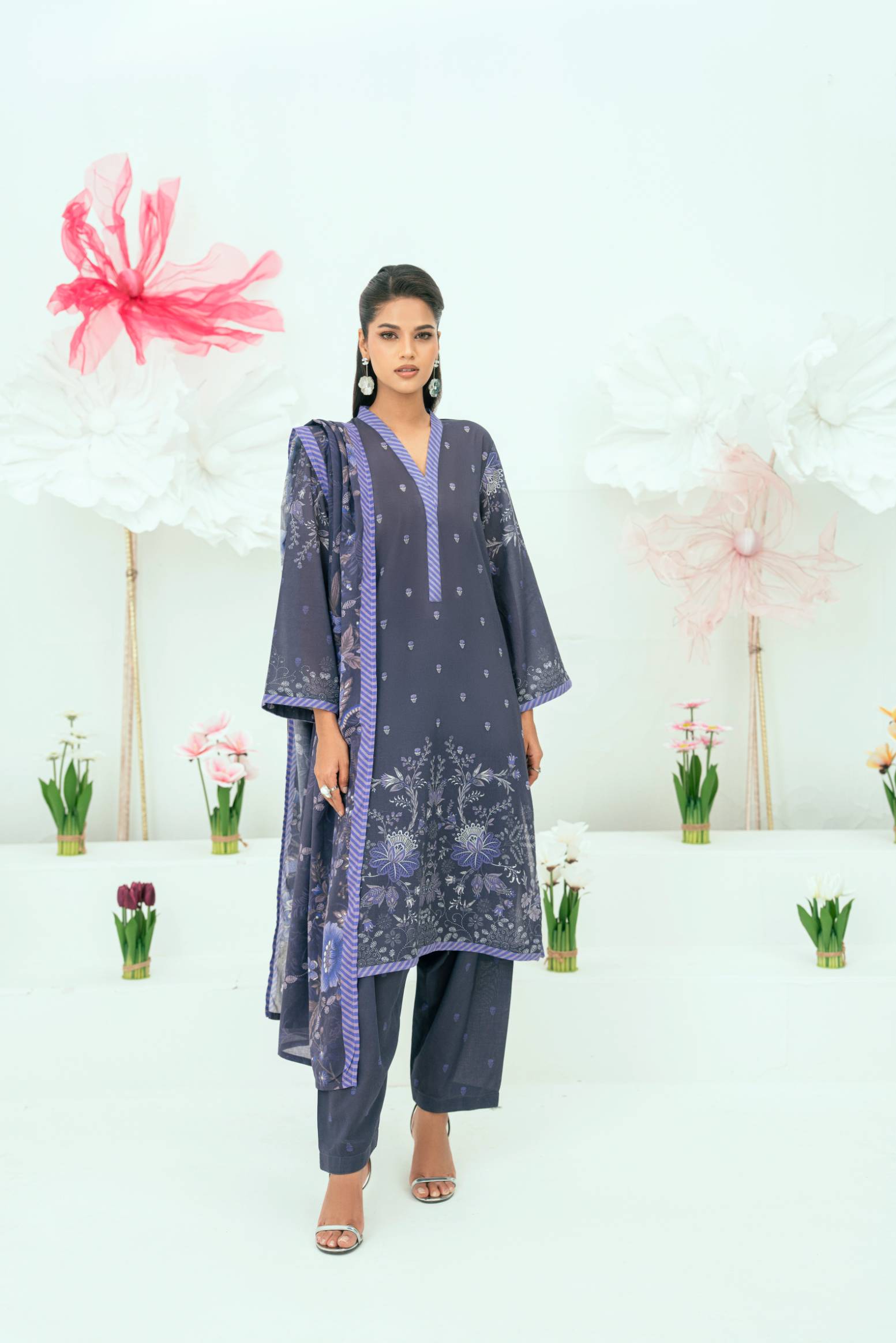 Amal Unstitched 3 Piece Printed Lawn Collection