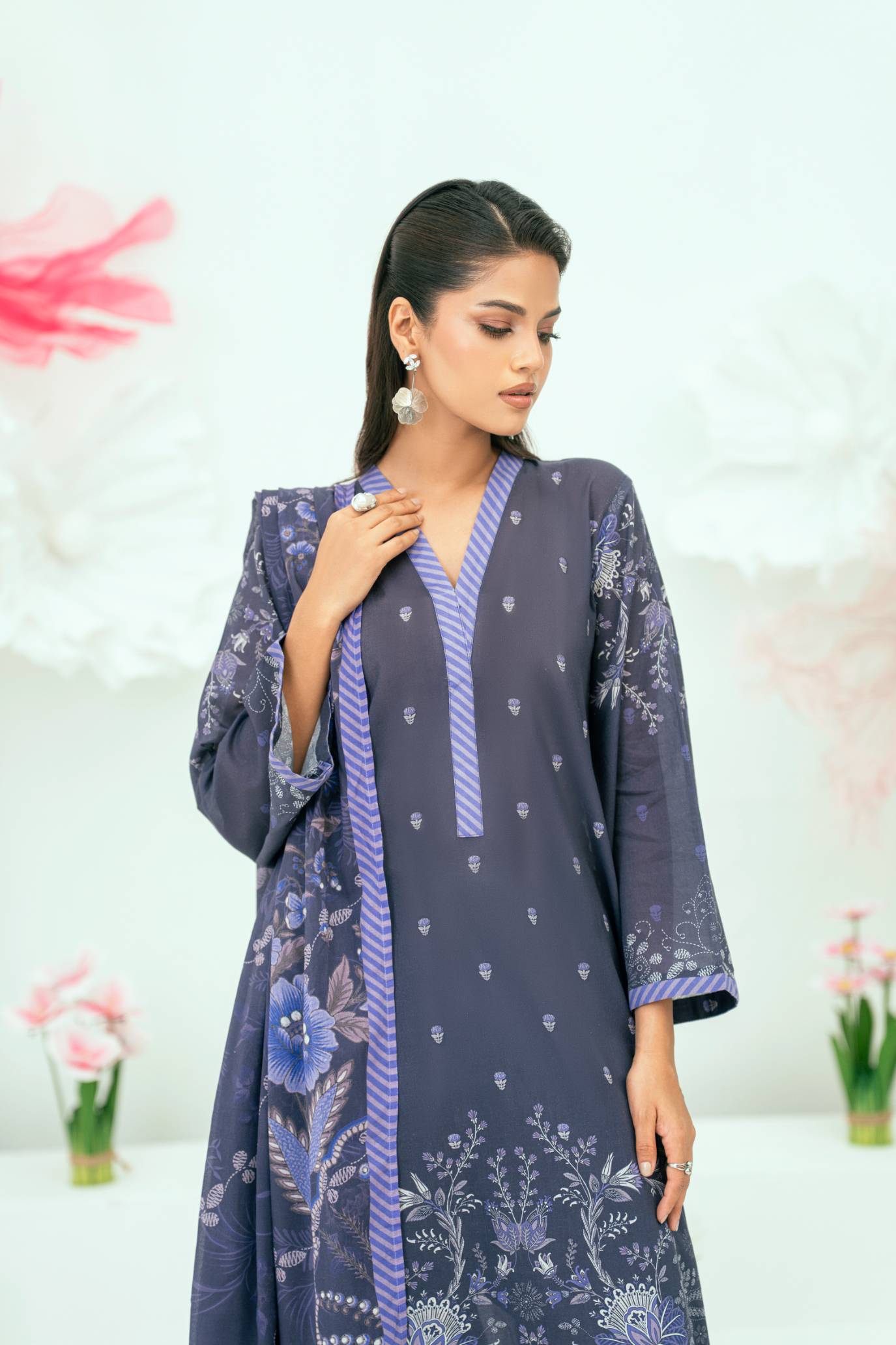 Amal Unstitched 3 Piece Printed Lawn Collection