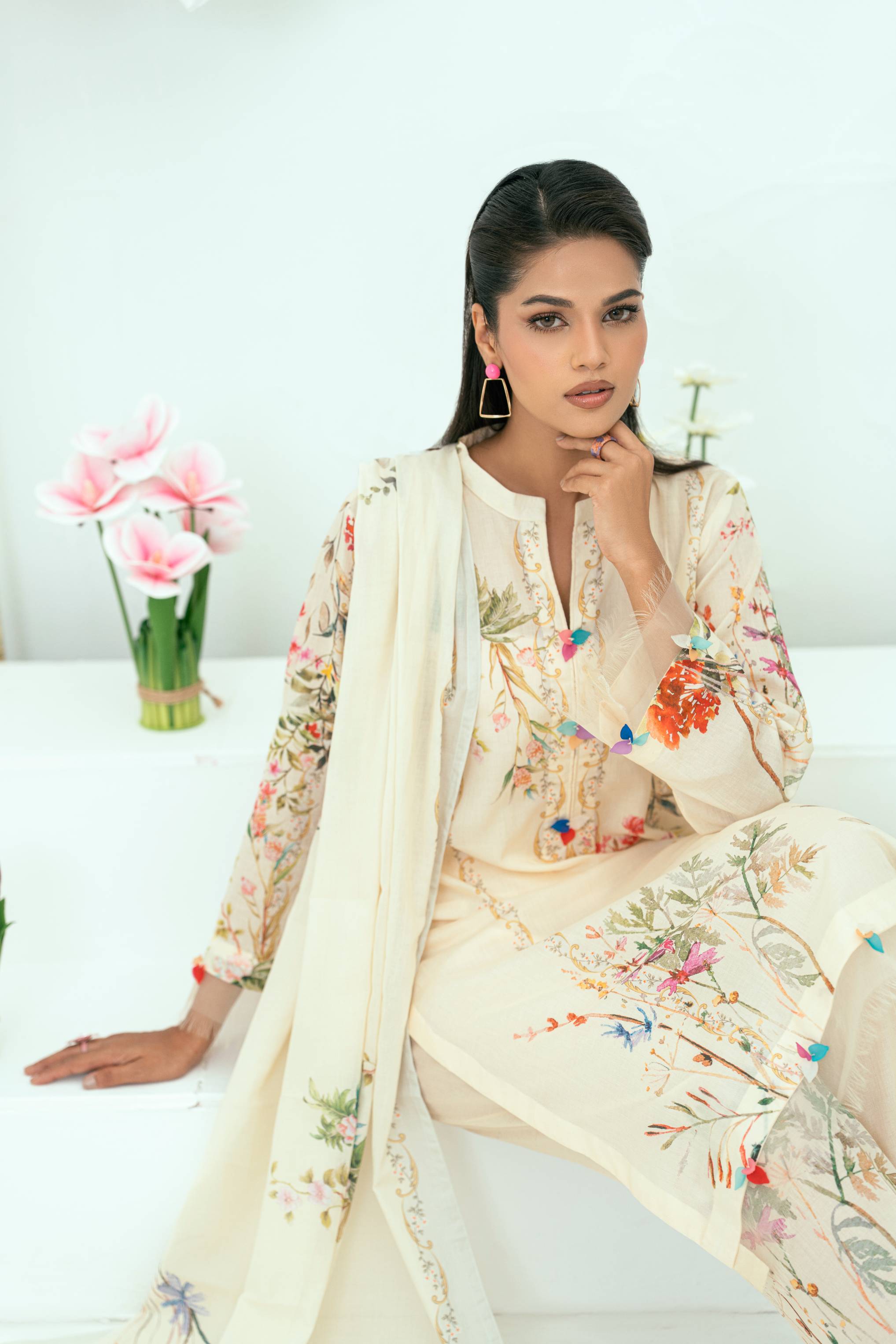 Amal Unstitched 3 Piece Printed Lawn Collection