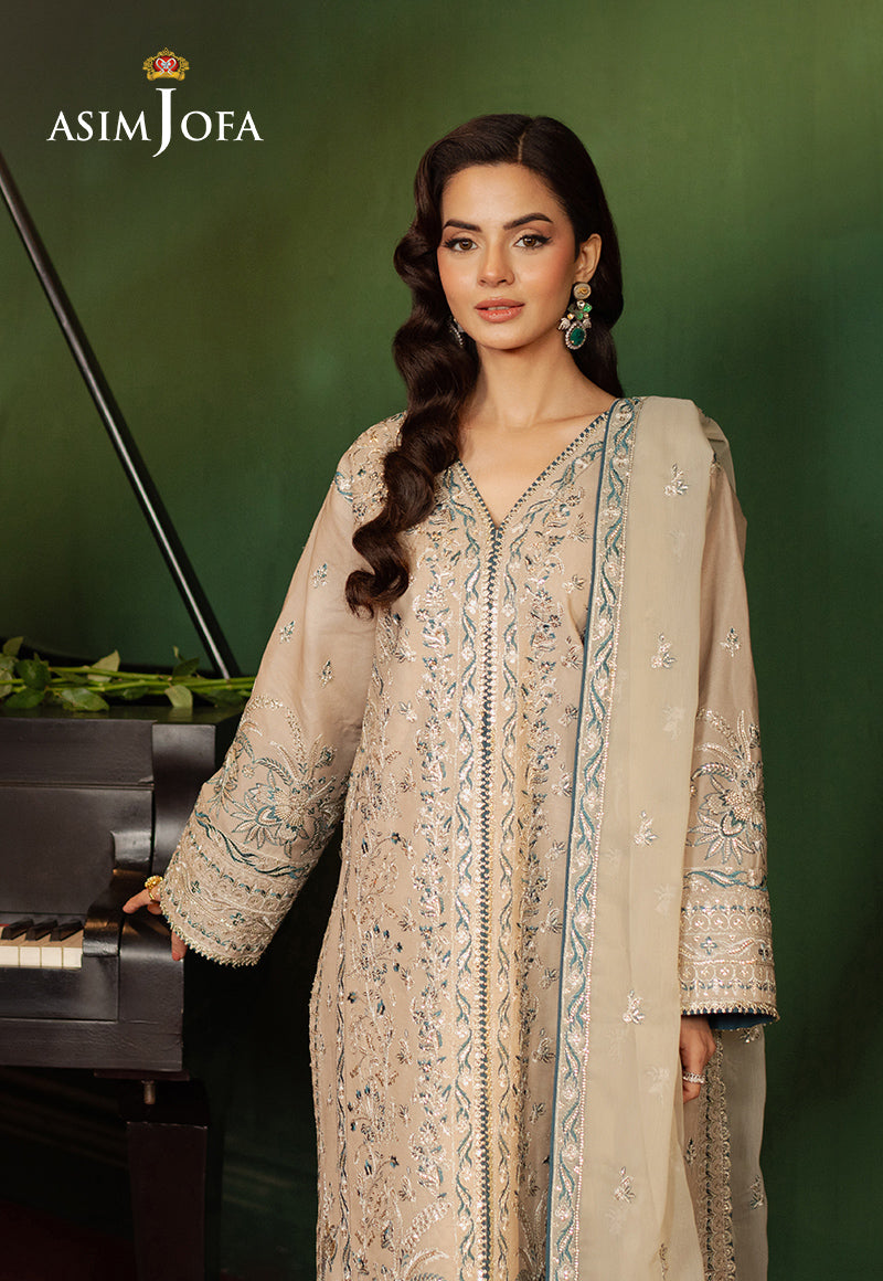 Asim Jofa Premium Festive Ajpf-29 Embroidered Silk 2 Pcs