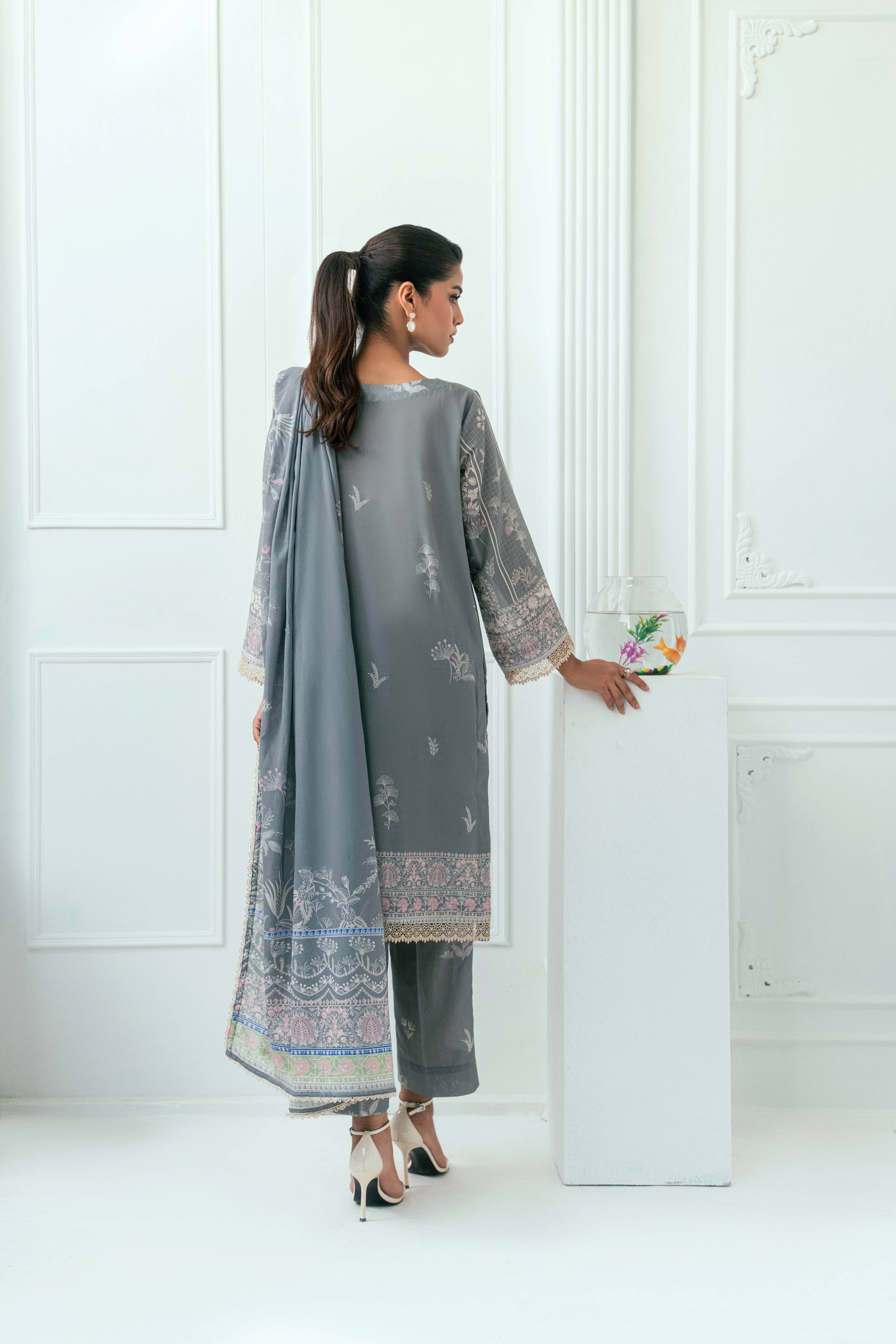 Amal Unstitched 3 Piece Printed Lawn Collection