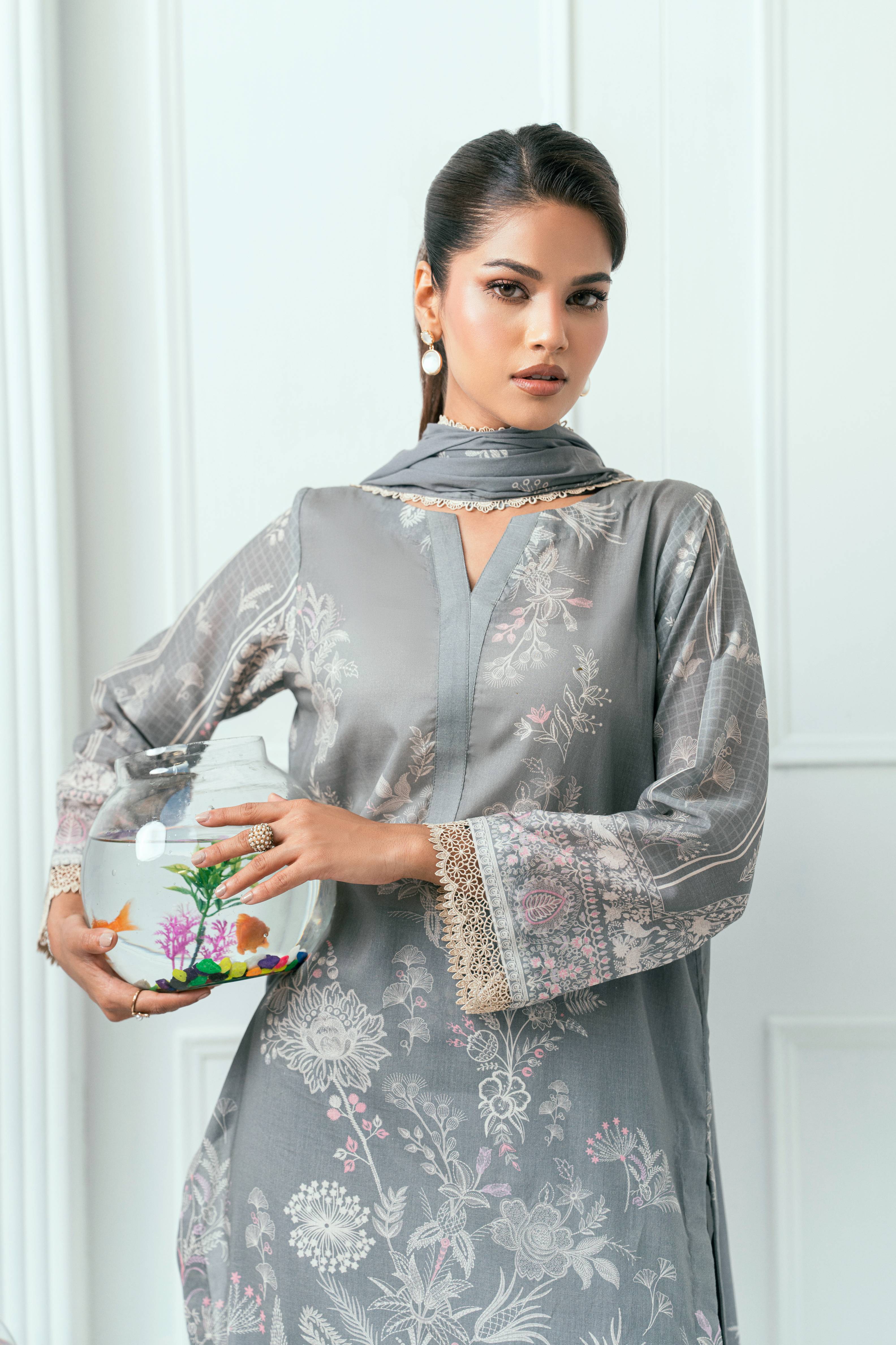 Amal Unstitched 3 Piece Printed Lawn Collection