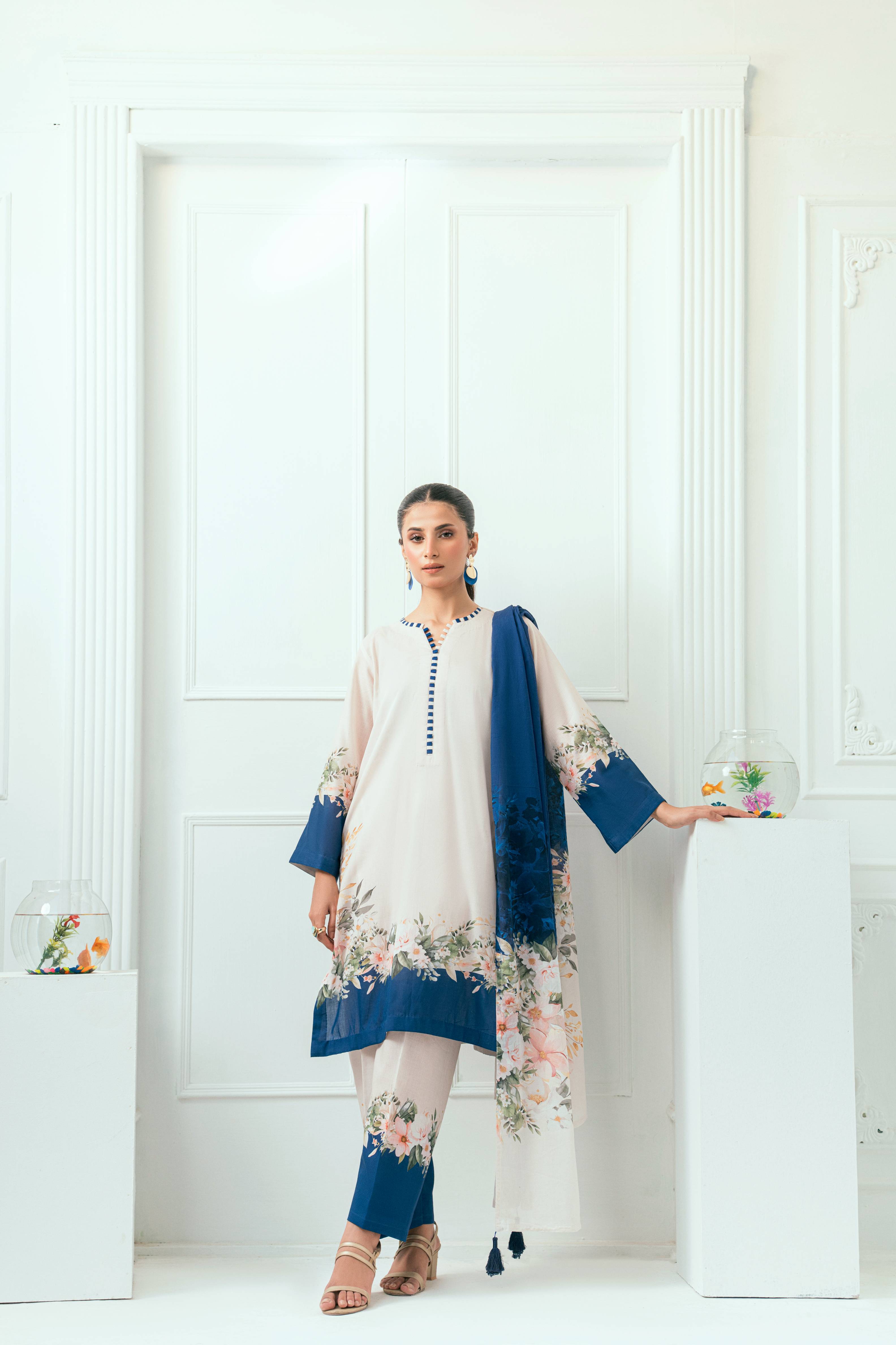 Amal Unstitched 3 Piece Printed Lawn Collection