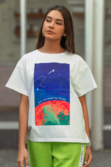 Z Street By Zaaviay Stitched Regular Fit Graphic Tee (White)