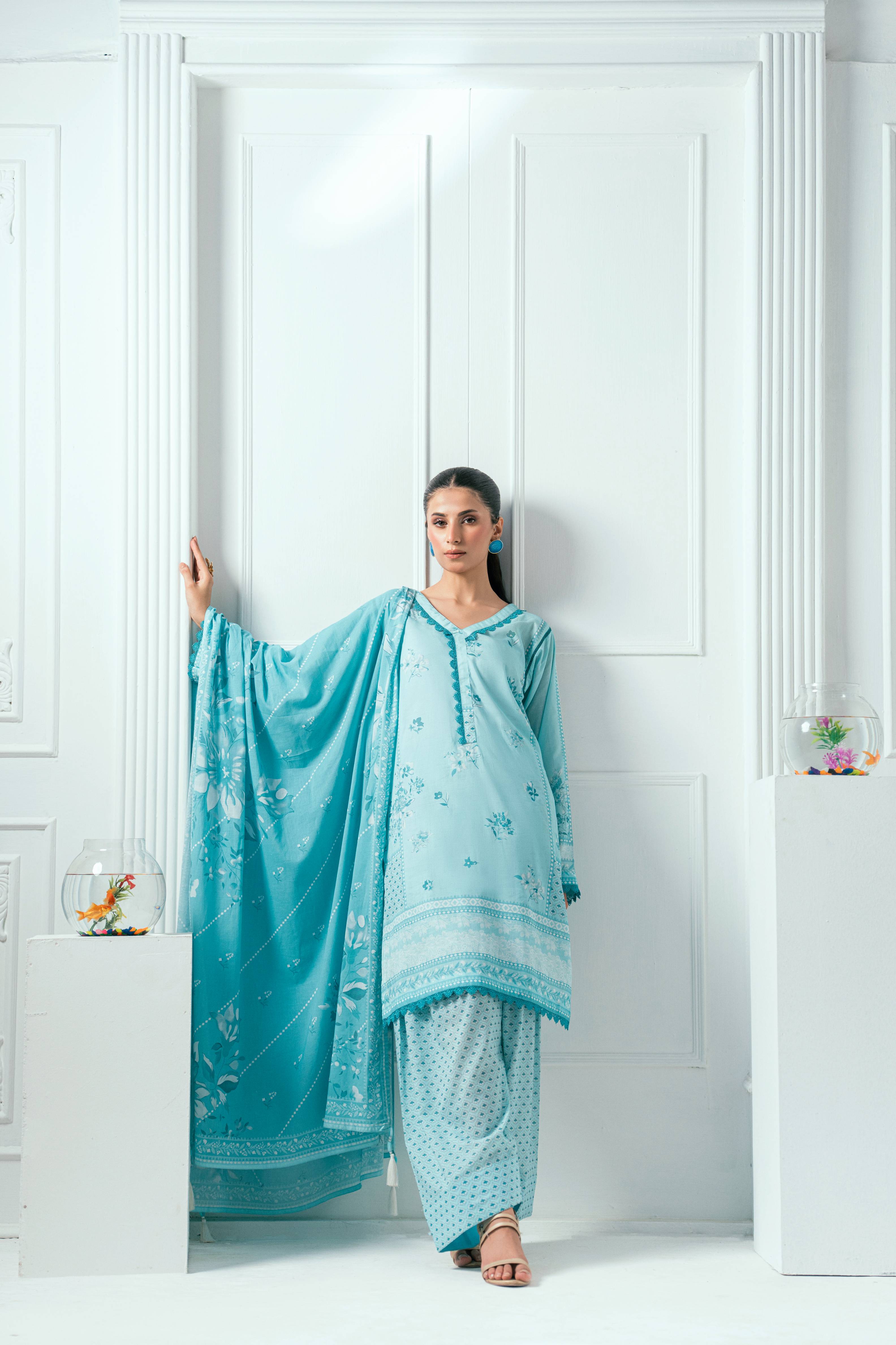 Amal Unstitched 3 Piece Printed Lawn Collection
