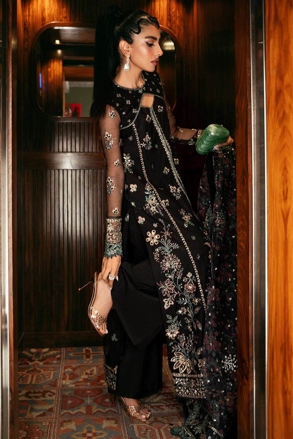 Glamoura By Sheenora Unstitched 3 Piece Wedding Formals Collection'2025-Darkstar