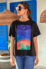 Z Street By Zaaviay Stitched Regular Fit Graphic Tee (Black)