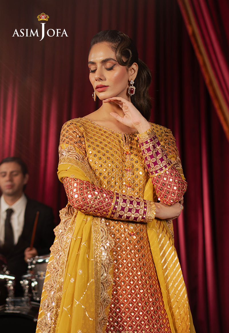 Asim Jofa Premium Festive Ajpf-25 Embroidered Chiffon 3 Pcs