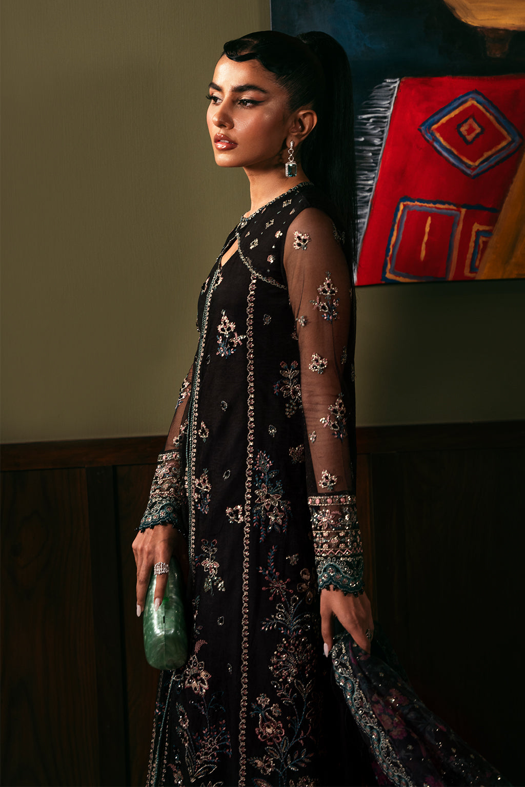 Glamoura By Sheenora Unstitched 3 Piece Wedding Formals Collection'2025-Darkstar