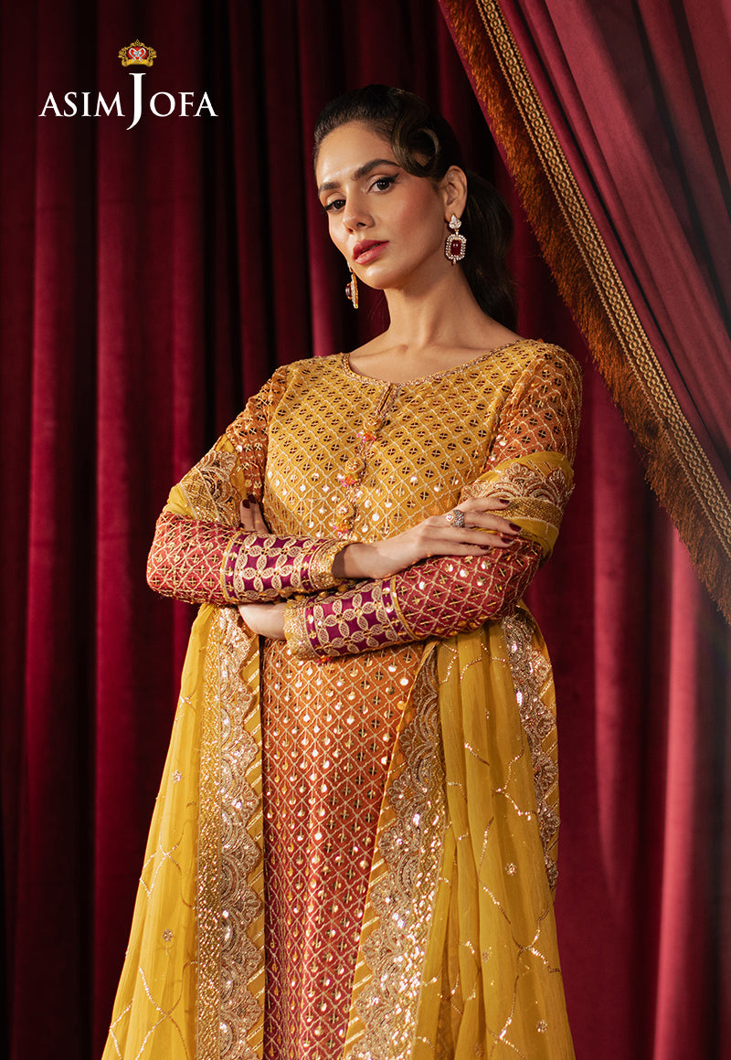 Asim Jofa Premium Festive Ajpf-25 Embroidered Chiffon 3 Pcs