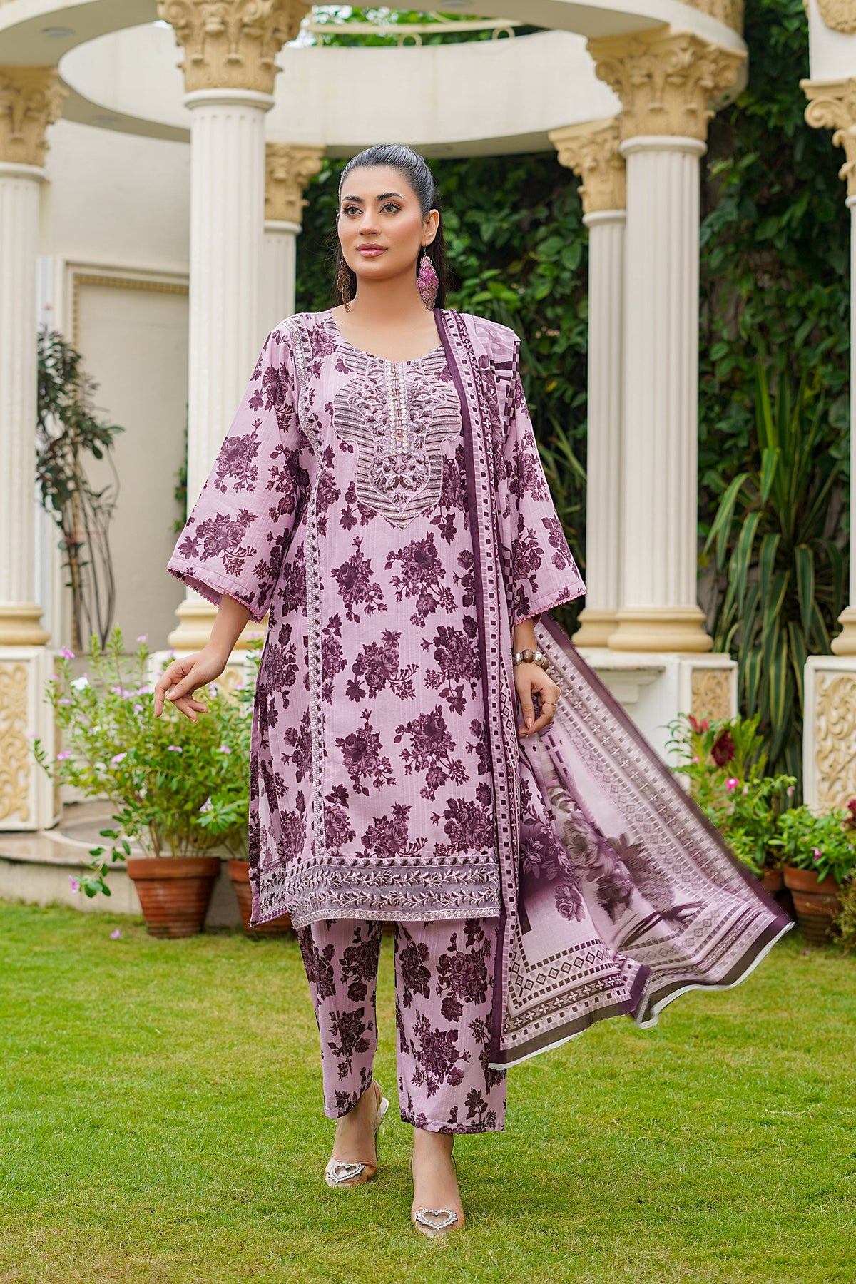 Rang E Gulposh Stitched 3 Piece Lawn Collection'2025-RNG-1201