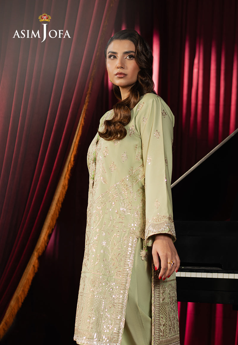 Asim Jofa Premium Festive Ajpf-22 Embroidered Boski Silk 3 Pcs
