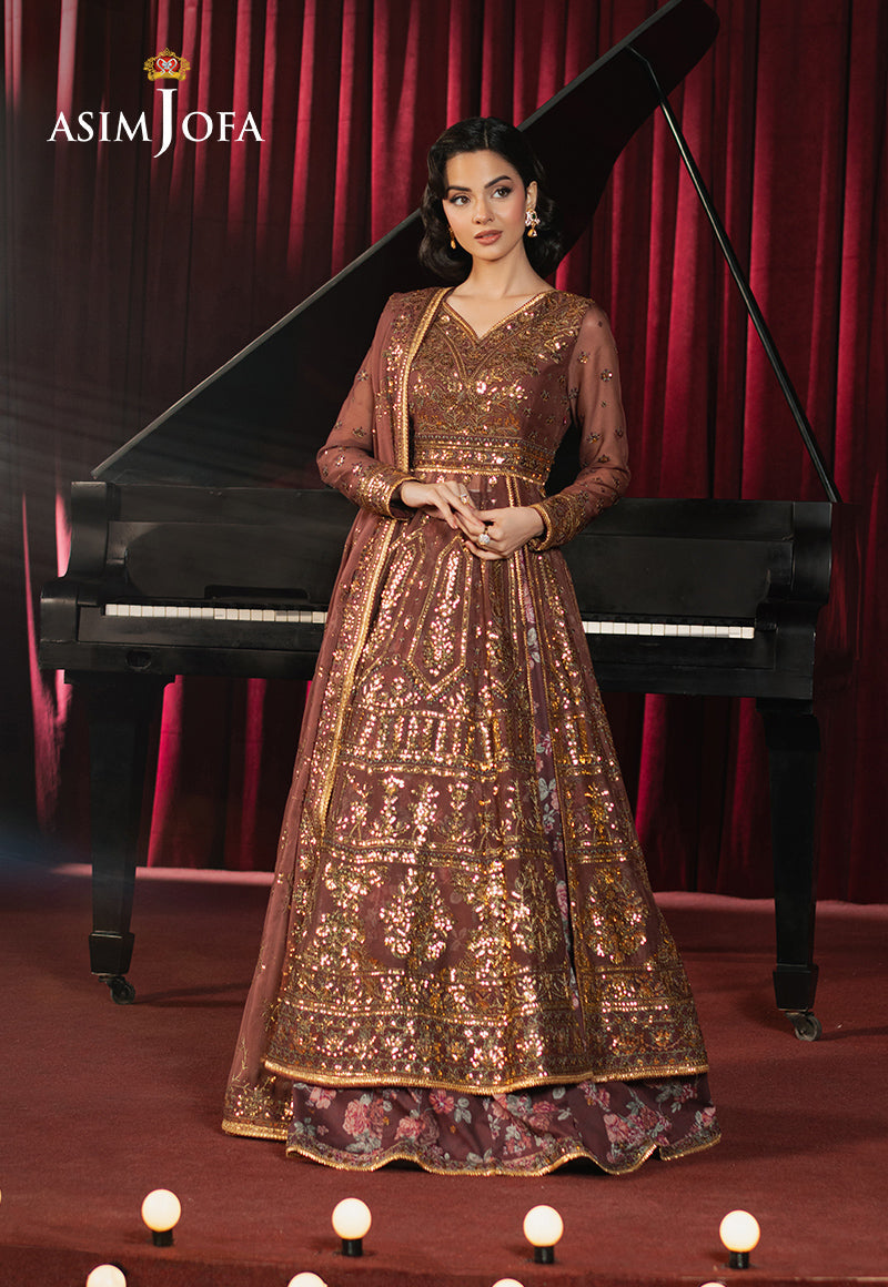 Asim Jofa Premium Festive Ajpf-36 Embroidered Chiffon 3 Pcs