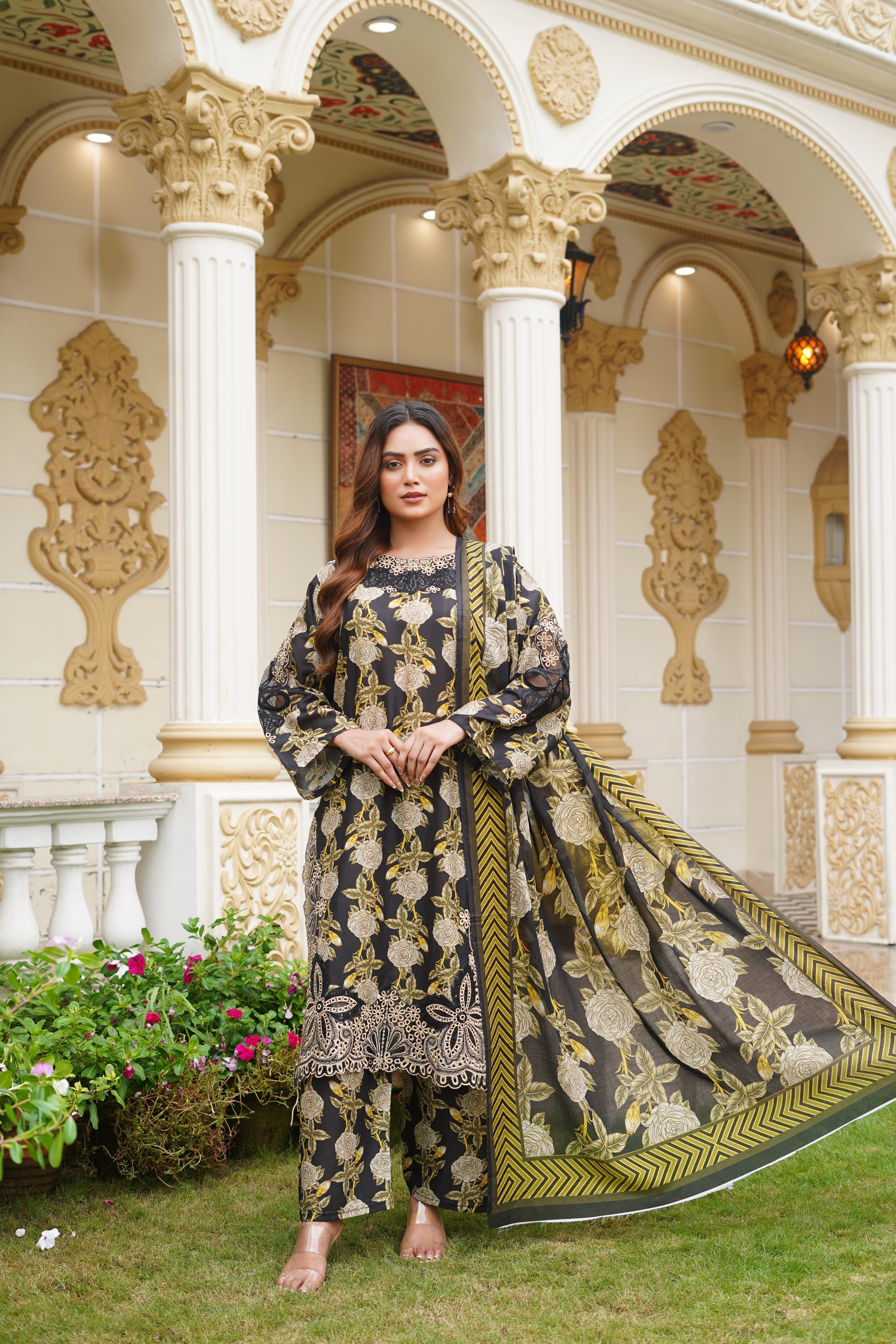 Rang E Gulposh Stitched 3 Piece Lawn Collection'2025-RNG-1210