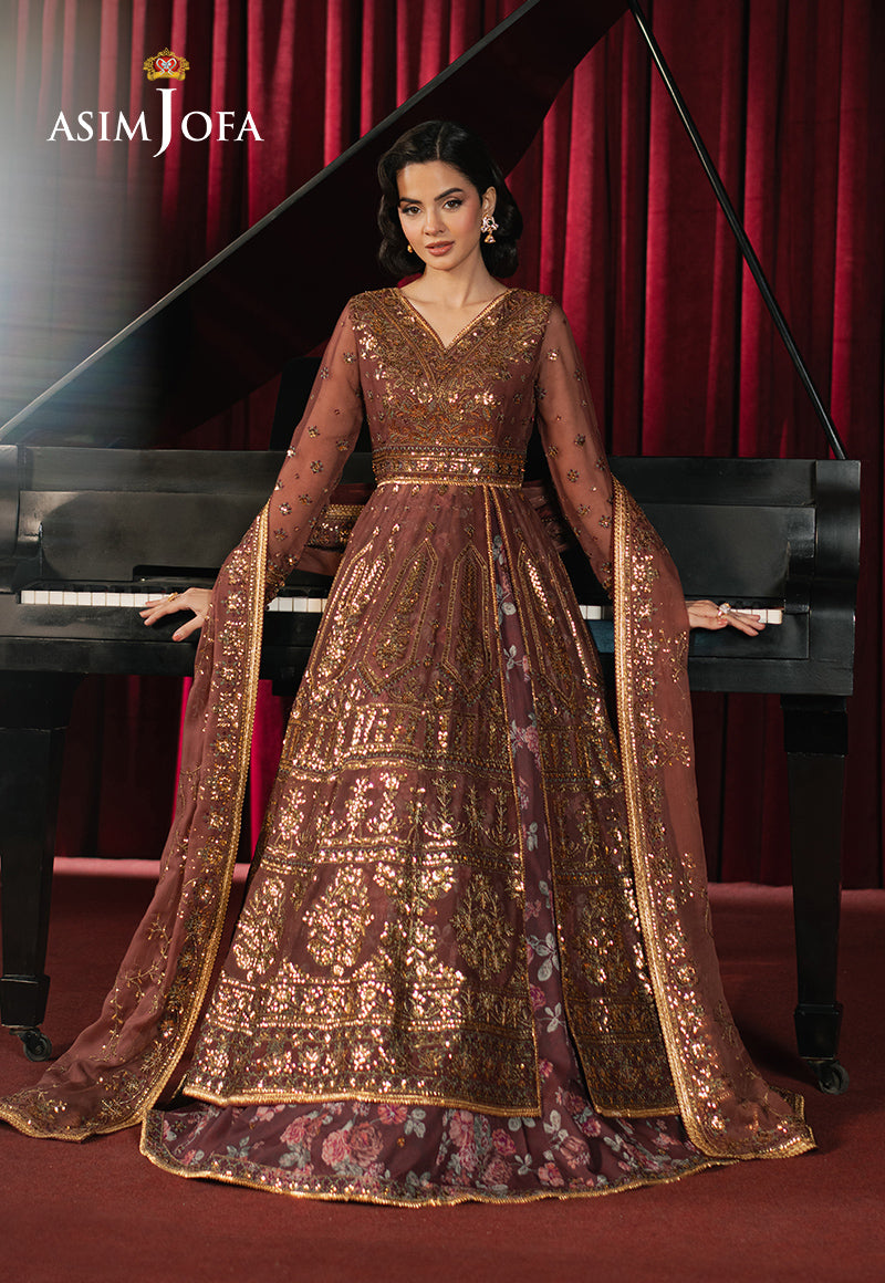 Asim Jofa Premium Festive Ajpf-36 Embroidered Chiffon 3 Pcs