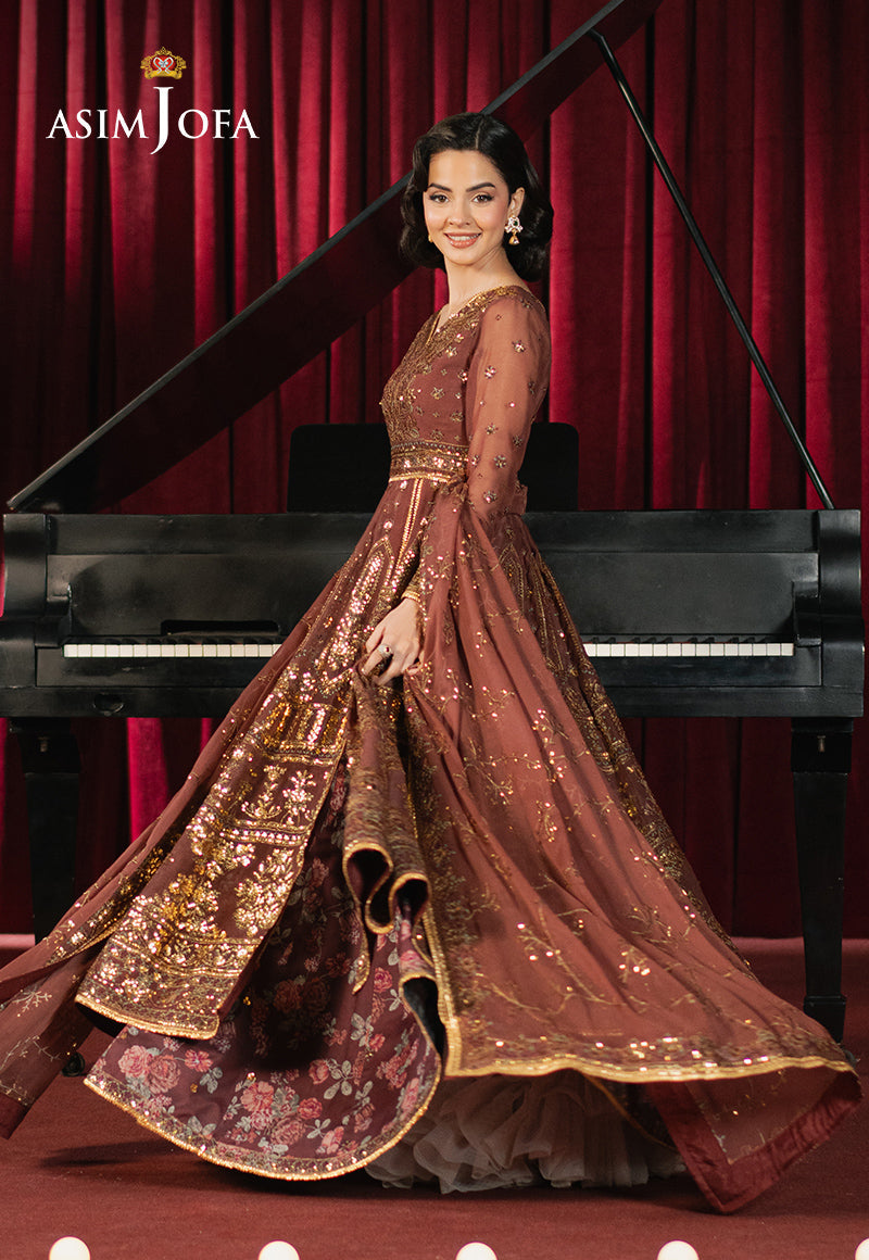 Asim Jofa Premium Festive Ajpf-36 Embroidered Chiffon 3 Pcs