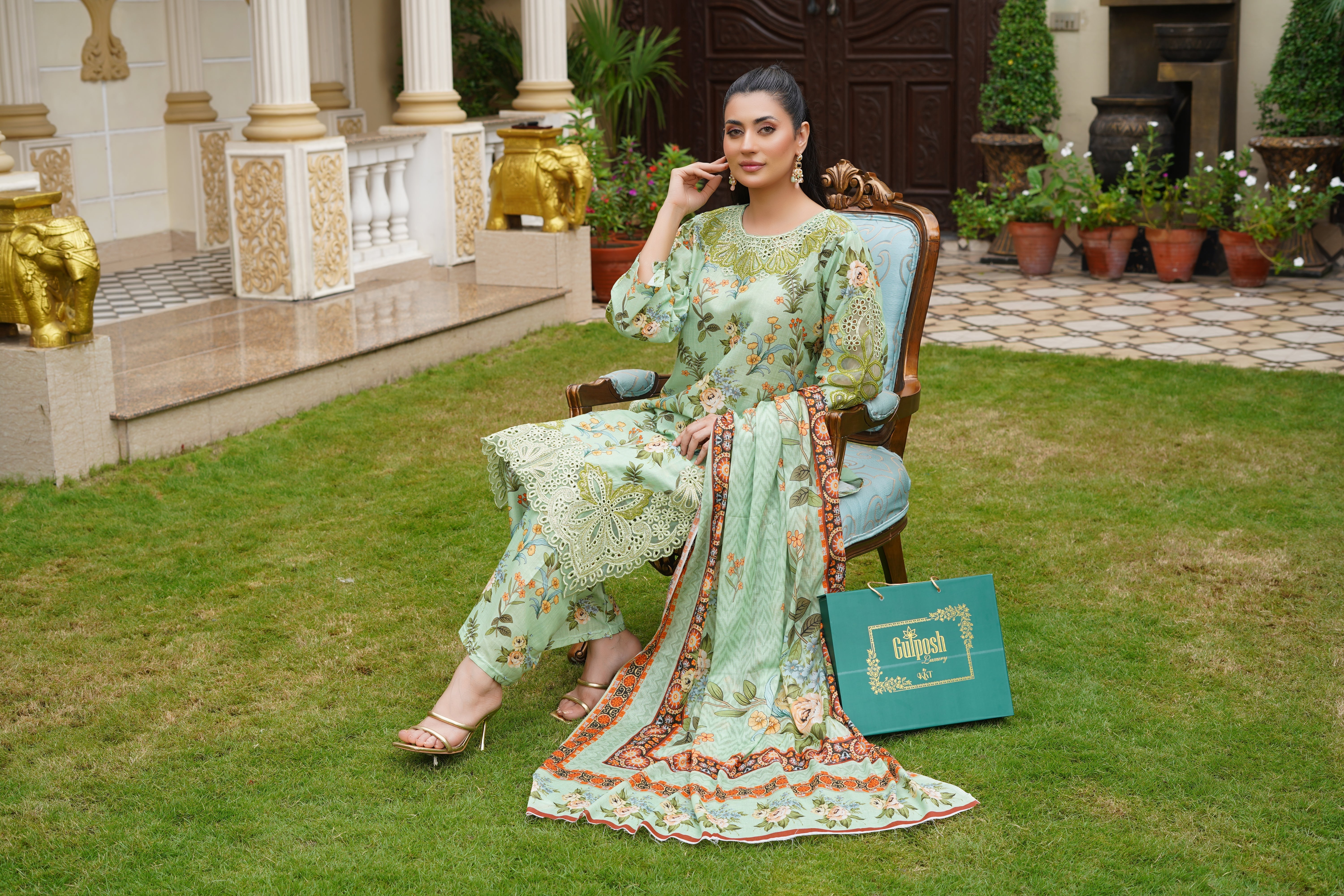 Rang E Gulposh Stitched 3 Piece Lawn Collection'2025-RNG-1211