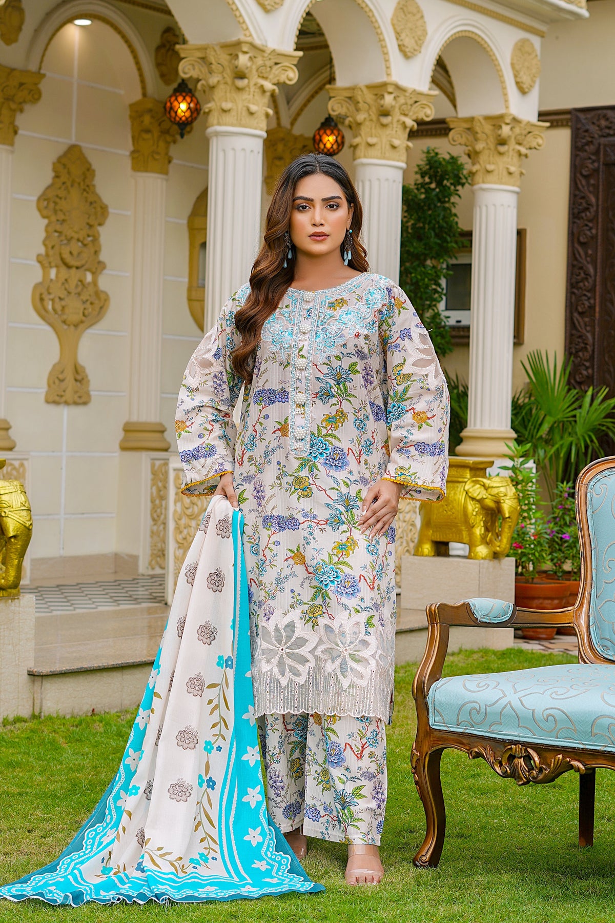 Rang E Gulposh Stitched 3 Piece Lawn Collection'2025-RNG-1205