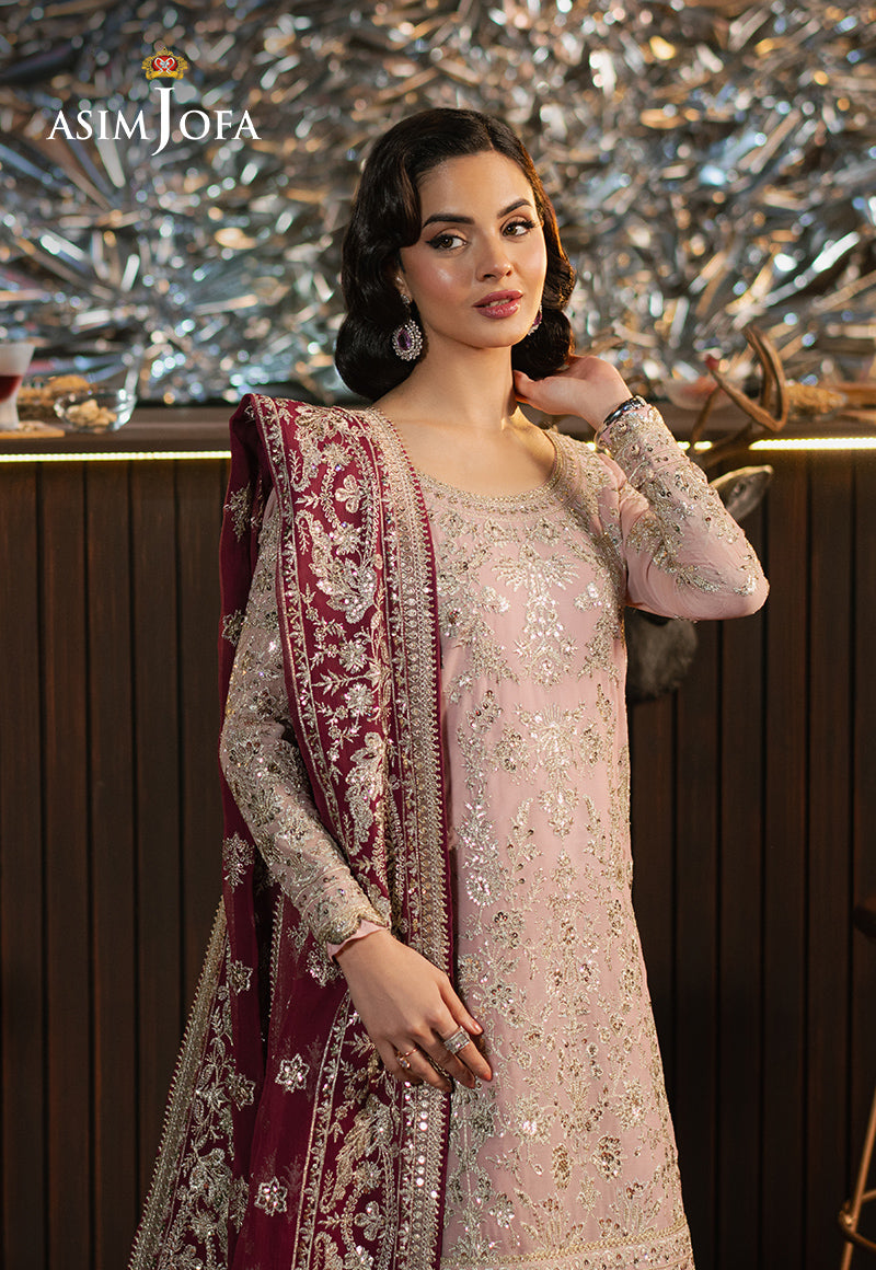 Asim Jofa Premium Festive Ajpf-40 Embroidered Chiffon 3 Pcs