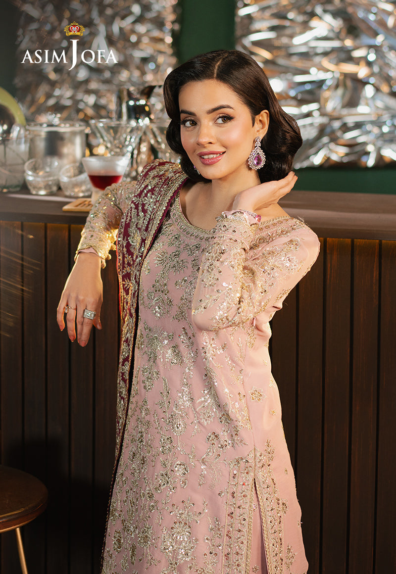 Asim Jofa Premium Festive Ajpf-40 Embroidered Chiffon 3 Pcs