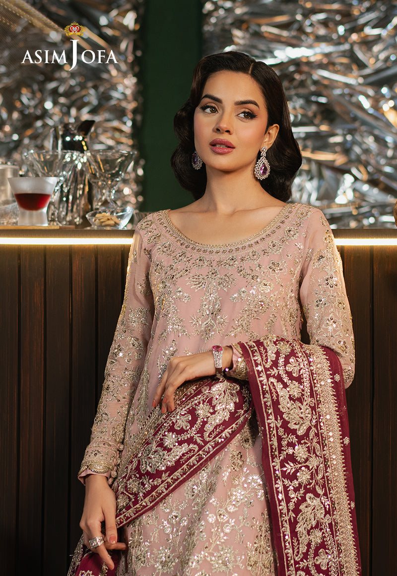 Asim Jofa Premium Festive Ajpf-40 Embroidered Chiffon 3 Pcs