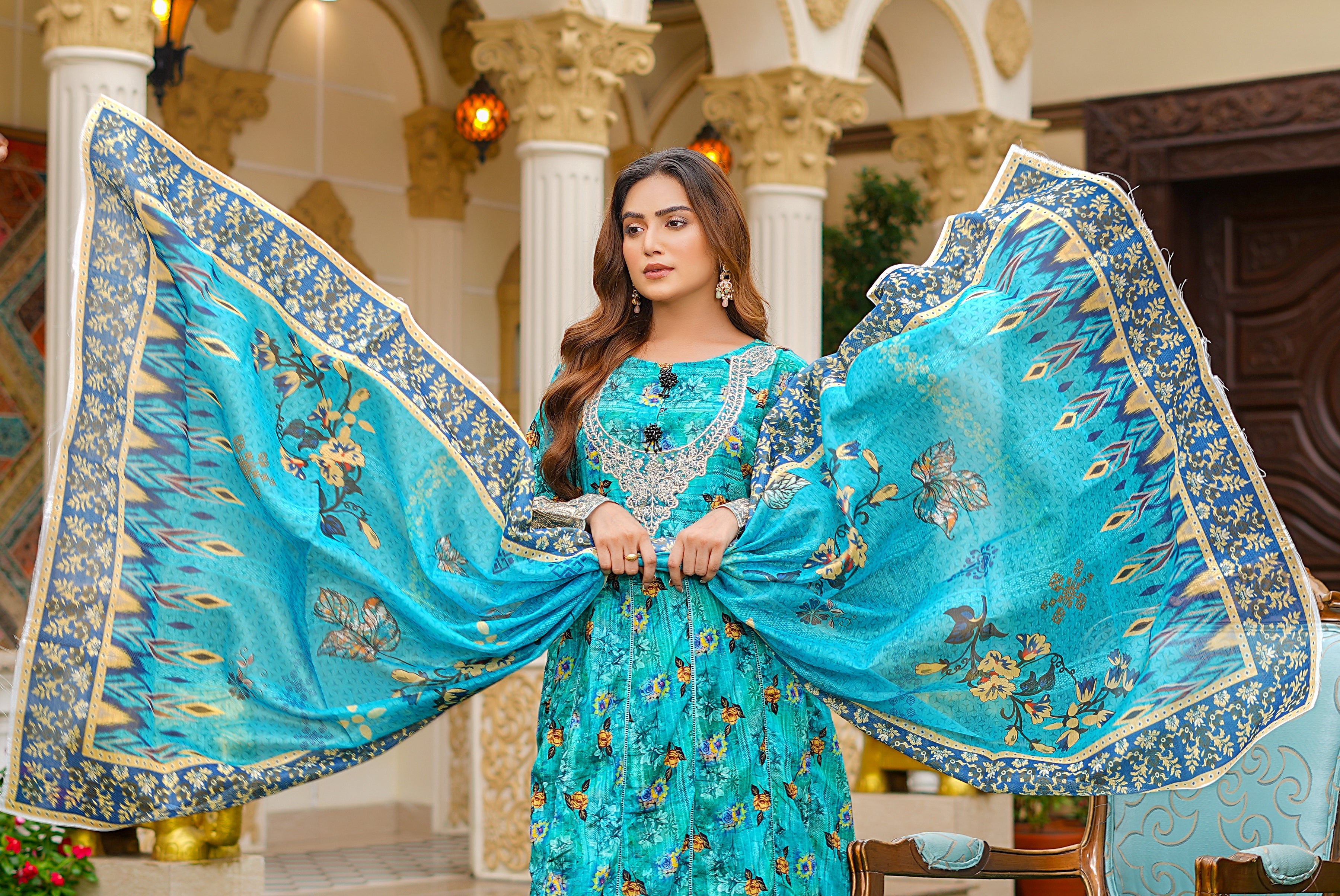 Rang E Gulposh Stitched 3 Piece Lawn Collection'2025-RNG-1212