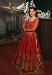 Asim Jofa Premium Festive Ajpf-32 Embroidered Net 3 Pcs