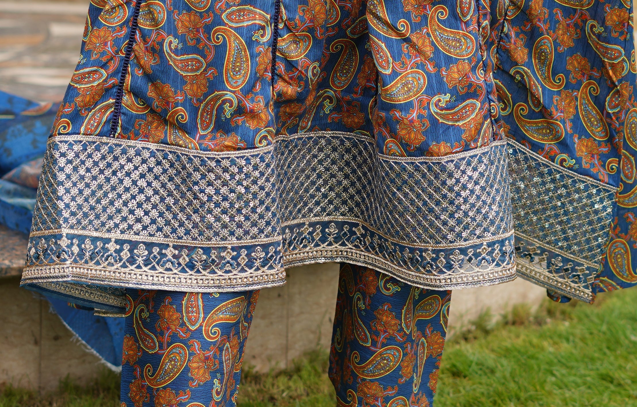 Rang E Gulposh Stitched 3 Piece Lawn Collection'2025-RNG-1214