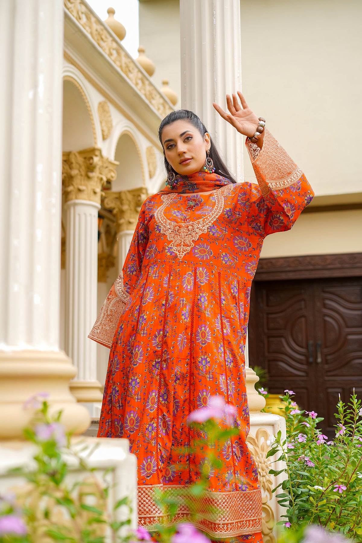 Rang E Gulposh Stitched 3 Piece Lawn Collection'2025-RNG-1215