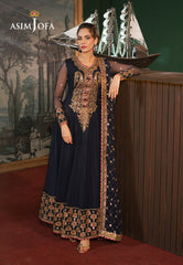 Asim Jofa Premium Festive Ajpf-03 Embroidered Net 3 Pcs