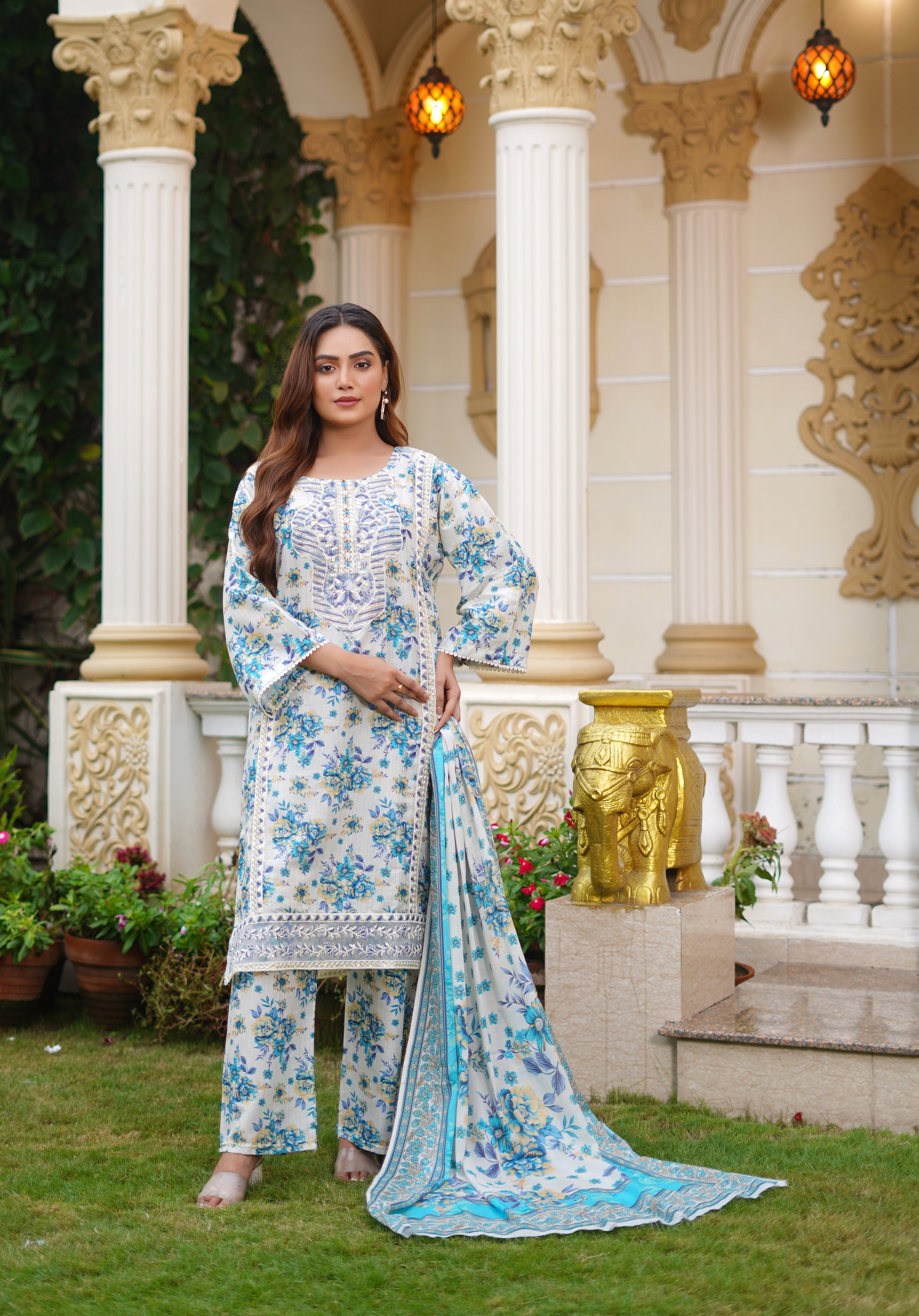 Rang E Gulposh Stitched 3 Piece Lawn Collection'2025-RNG-1218