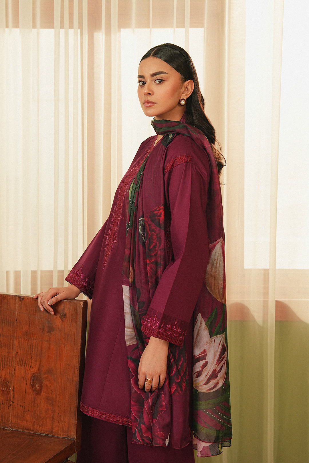 Summer Sky By Mannat Clothing Stitched Collection-Plum
