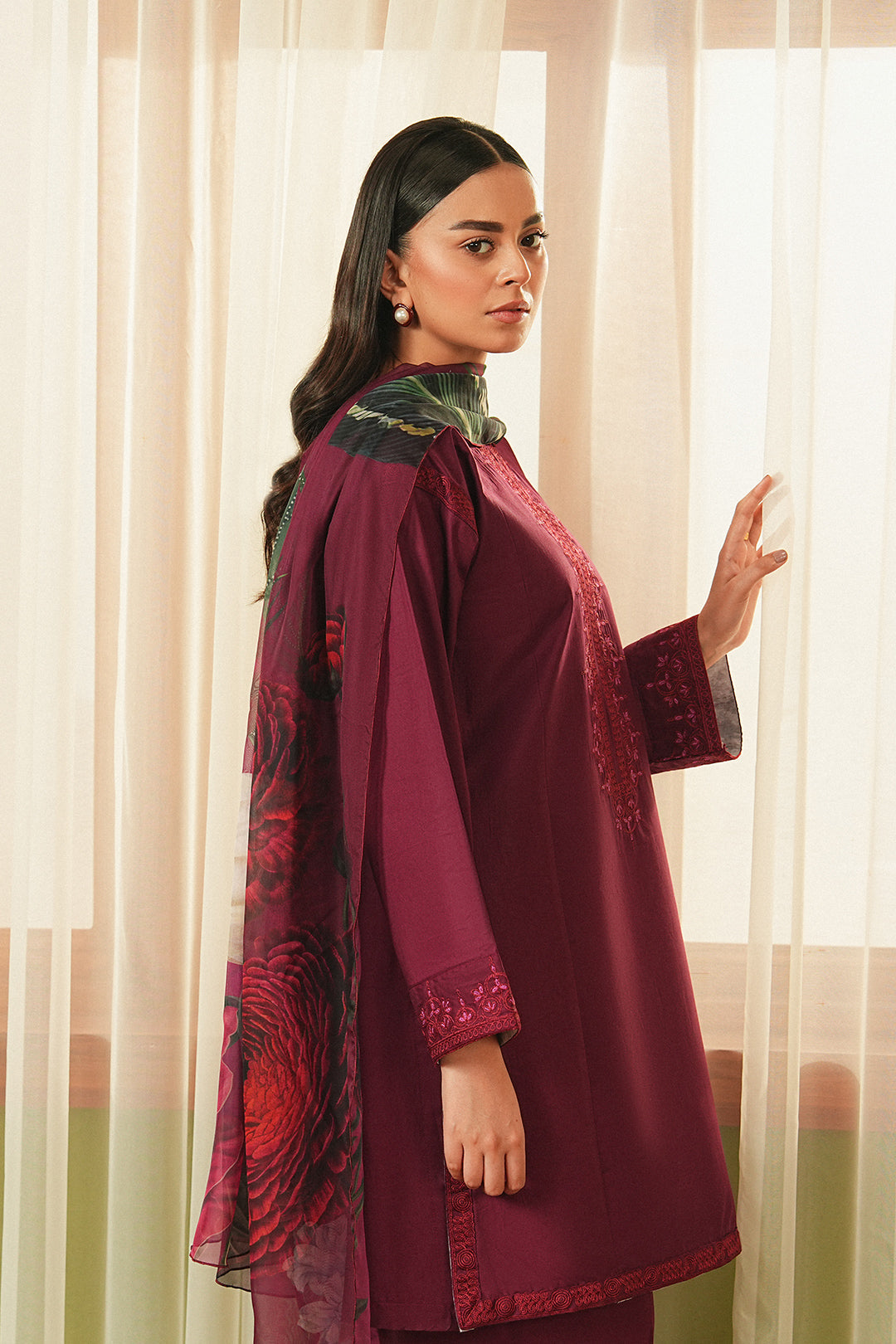 Summer Sky By Mannat Clothing Stitched Collection-Plum