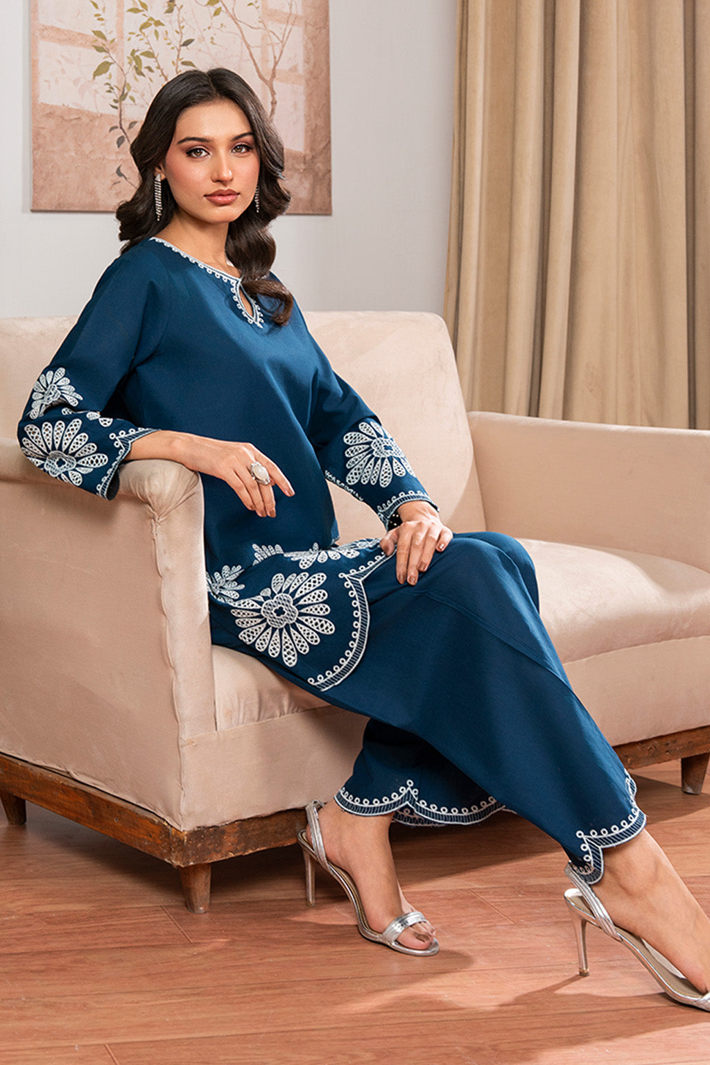 Solarie By Meeral Stitched 2 Piece Lawn Collection'2025-COR-006