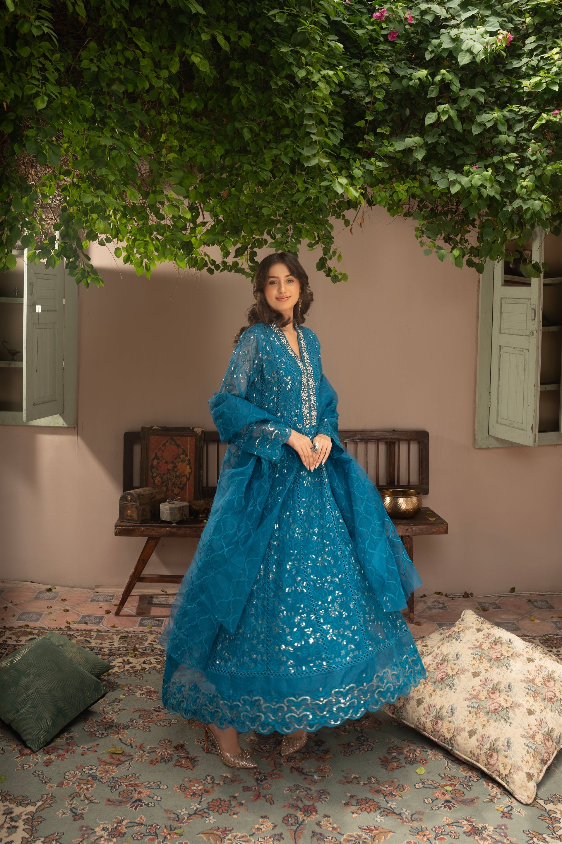 Rang Nirala By Manahils Stitched 3 Piece Formals Collection'2025-K-151-TEAL