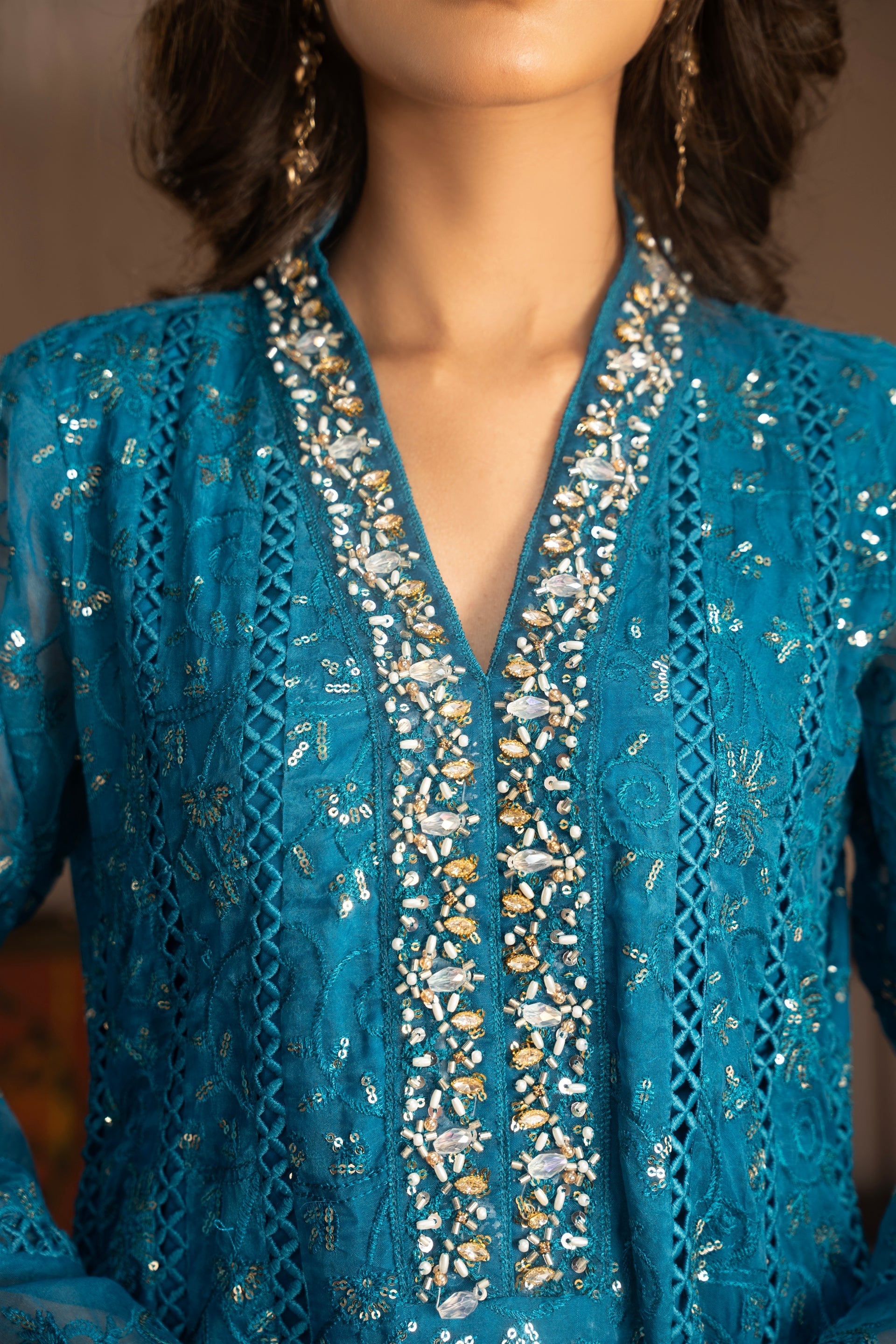 Rang Nirala By Manahils Stitched 3 Piece Formals Collection'2025-K-151-TEAL