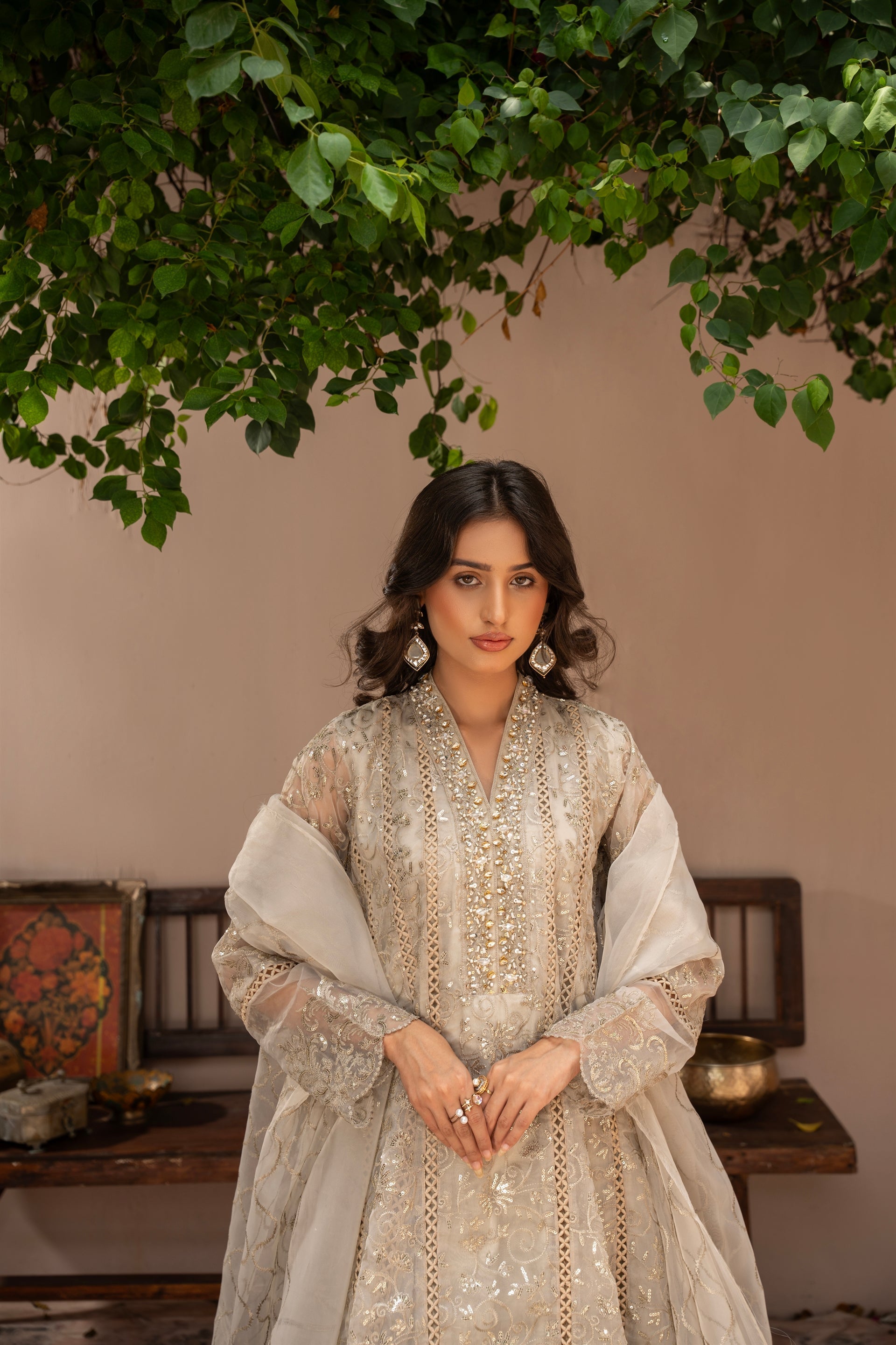 Rang Nirala By Manahils Stitched 3 Piece Formals Collection'2025-K-151-TAN BROWN