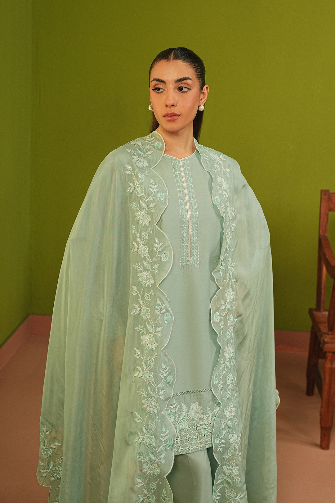 Summer Sky By Mannat Clothing Stitched Collection-Pistachio
