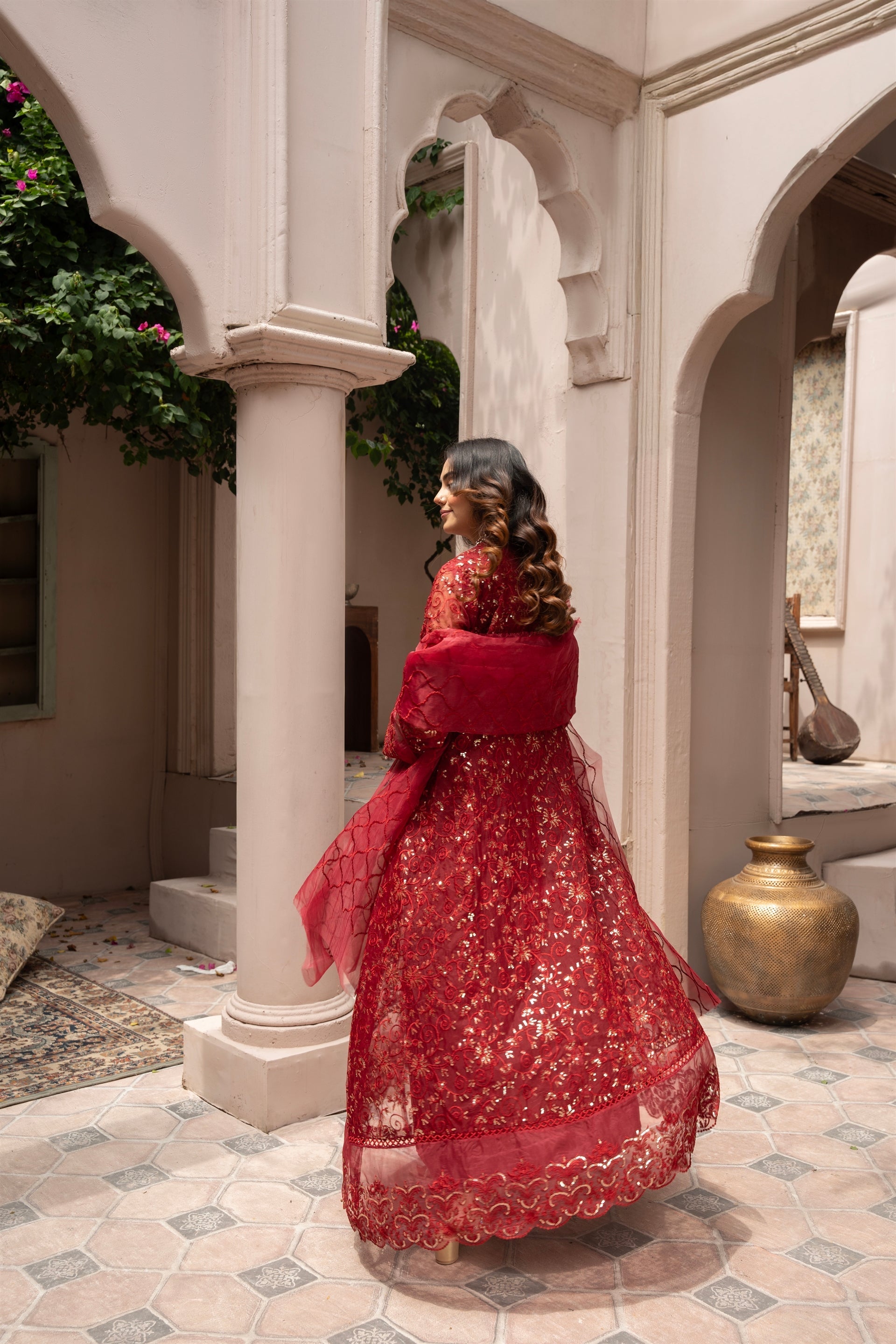 Rang Nirala By Manahils Stitched 3 Piece Formals Collection'2025-K-151-MAROON